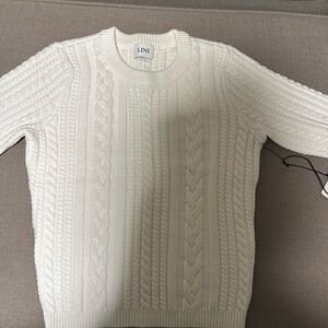 Lini Megan sweater white short sleeves NWT